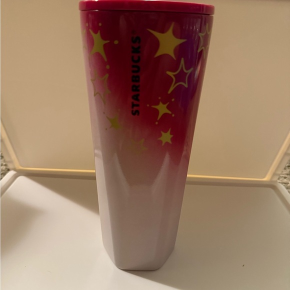 Starbucks Other - Starbucks Pink and White Starry Tumbler